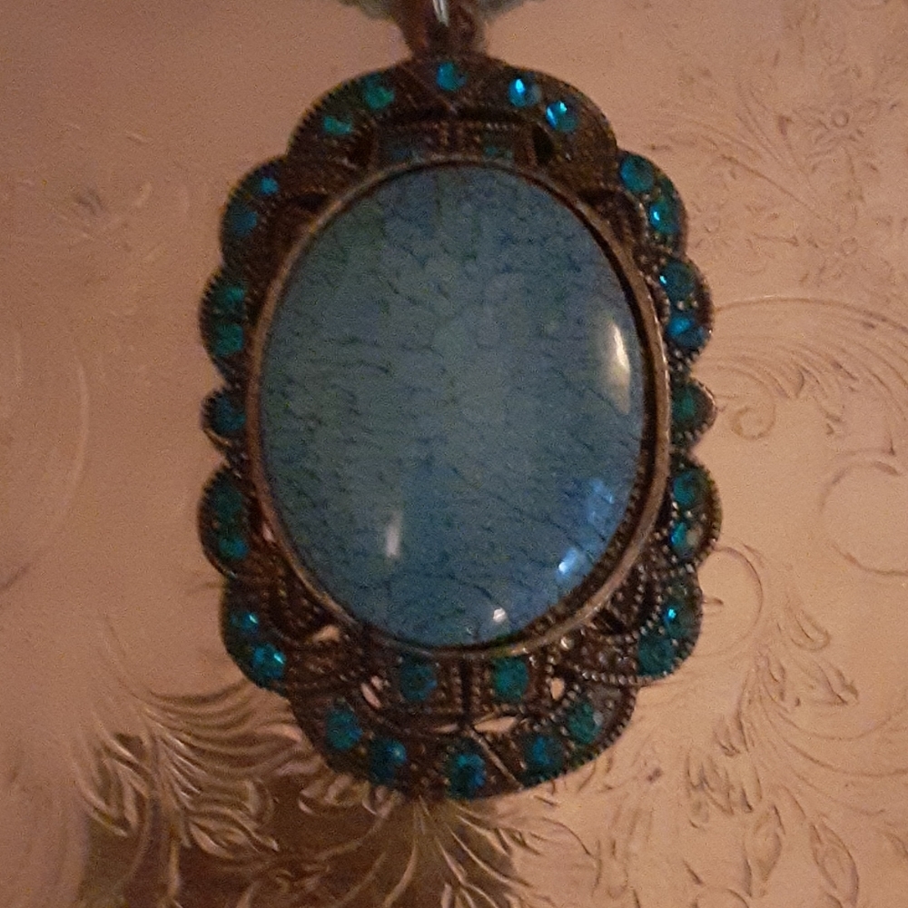 Turquoise Antique style pendant/ necklace